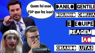 Diguinho Coruja Danilo Gentili e equipe reagem ao Criando Lutas [upl. by Netsriik256]