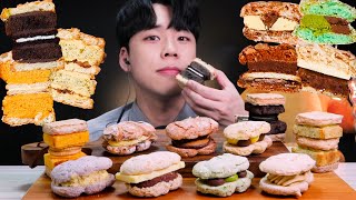 ASMR 다쿠아즈 케이크와 다쿠아즈 먹방 디저트 리얼사운드ダックワーズDacquoise MUKBANG DESSERT REAL SOUND [upl. by Kristopher386]