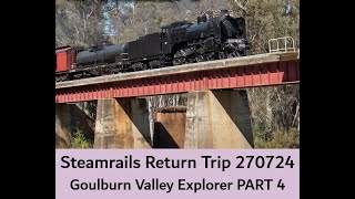 Steamrails Goulburn Valley Explorer 270724 Part 4 Trains Travel WindowView Victoria Steam [upl. by Boswell]