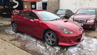 Toyota celica wearing Mazda 46v soul red crystal respray finished [upl. by Htaras]