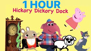 Hickory Dickory Dock  Hickory Dickory Dock 1 Hour Loop  English Nursery Rhymes [upl. by Nnylyram378]