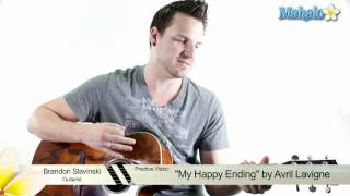 How to Play quotMy Happy Endingquot by Avril Lavigne on Guitar Practice Video [upl. by Vilhelmina358]