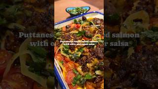 【🧑🏻‍🍳靜怡廚房】 Yotam Ottolenghi’s Puttanescaesque baked salmon with olive and caper salsa [upl. by Ynohtnael760]