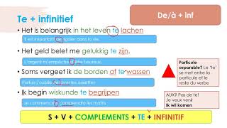 Omte  infinitief en teinfinitief [upl. by Nosnirb]