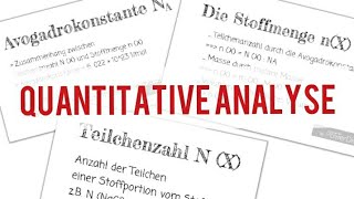 2 Chemie GRUNDWISSEN  Klasse 9  Quantitative Analyse Molare Masse Avogadrokonstante [upl. by Bunow]