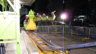 Geester at the NC State Fair Riding the Kids Dragon Roller Coaster [upl. by Haimarej]