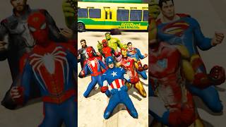 CAPTAIN AMERICA SAVES ALL AVENEGERS FROM SUPER VILLAINS shorts spiderman [upl. by Vas]