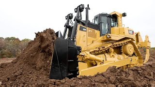 Precision Road Finishing with the CAT D9R Dozer  Heavy Machinery in Action [upl. by Marka]