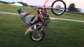 Dirt bike wheelie fail [upl. by Enaujed]