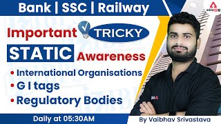 Important Tricky Static Awareness MCQs By Vaibhav Srivastava [upl. by Ahsimal]