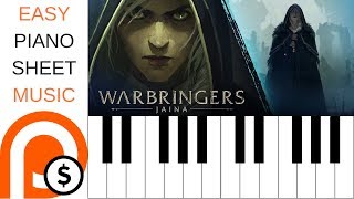 DAUGHTER OF THE SEAWARBRINGERS JAINA  EASY PIANO SHEET MUSIC  PATREON REWARD [upl. by Koller421]