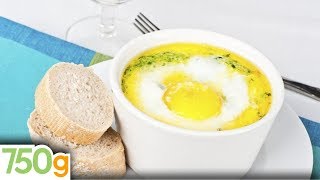 Recette des Oeufs cocotte aux épinards  750g [upl. by Kecaj]