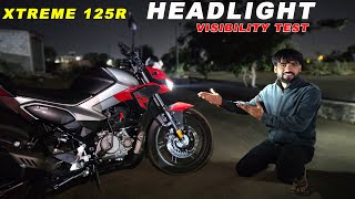 2024 Hero Xtreme 125R Headlight Visibility Test  Most Bright In Segment [upl. by Atilehs]