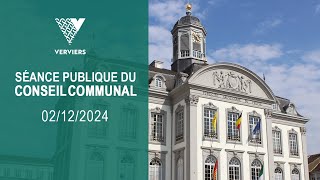 Conseil Communal  Ville de Verviers  2 décembre 2024 [upl. by Nevins384]