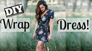 HOW TO MAKE A WRAP DRESS Easy feat My Grandma [upl. by Virg]