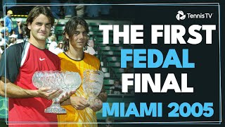 The FIRST Roger Federer vs Rafael Nadal Final  Miami 2005 Extended Highlights [upl. by Gosnell]