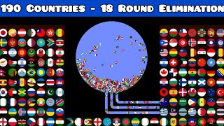 190 Countries  18 Round Ultimate Elimination  World Marble Race 17 [upl. by Tiler]