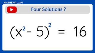 Find All Solutions Of x  Four Solutions  Tricky Mathematic Problem [upl. by Marko]