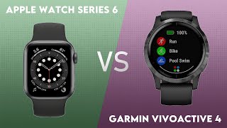 Apple Watch Series 6 vs Garmin Vivoactive 4 Comparison [upl. by Mintun]