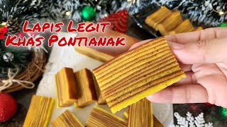 RESEP LAPIS LEGIT KHAS PONTIANAK  THOUSAND LAYERS CAKE [upl. by Christabel]