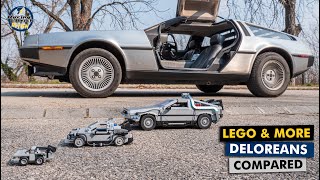 LEGO Back to the Future sets amp real  diecast DeLorean comparison  more [upl. by Noyahs]