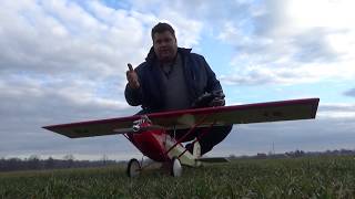 Pietenpol Air Camper V2 RED with ASP 5cc Four stroke engine Maiden Flight [upl. by Tterab]