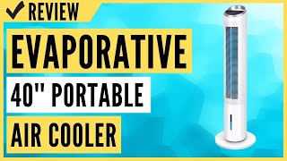 Evaporative Air Cooler  40 Portable Oscillating Fan Tower Fan Review [upl. by Aylmer346]