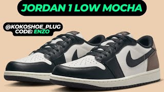 JORDAN 1 LOW MOCHA UNBOXING AND REVIEW KOKO SHOES [upl. by Zelten91]