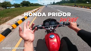 Honda Pridor 2022 POV Ride  First Thoughts  Speed Test  100cc Bike [upl. by Marvella]