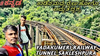 Yedakumeri railway bridge  train track tunnel  Sakleshpur TS camping and vlogs kannada vlogs [upl. by Aleacem]