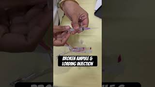 Broken ampule amp loading injection nurses mbbs mbbsstudnets aiims doctor medicalprocedure [upl. by Squire]