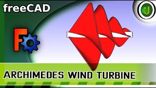 Easy Archimedes Wind Turbine in FreeCAD Liam F1 Fibonacci [upl. by Artemisia]