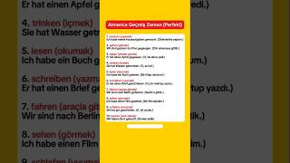 Almanca geçmiş zaman Perfekt deutsch almancaogreniyorum lerndeutsch almanca [upl. by Ise209]