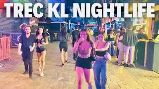 Kuala Lumpur Nightlife Walking Tour Exploring TREC KL Club District Malaysia [upl. by Akemit851]