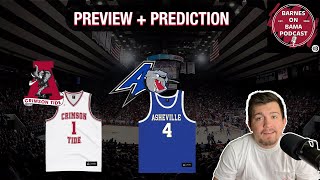 Previewing Alabama Basketball v UNC Asheville  First Step in Hunt Towards a Title [upl. by Darrell]