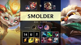 Smolder ADC vs Corki Quadra Kill Unstoppable  NA Master Patch 1421 [upl. by Chantal]