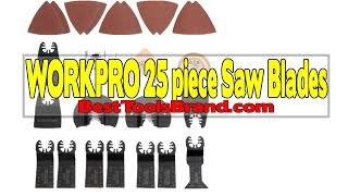 WORKPRO 25 piece Oscillating Multi Tool Saw Blades [upl. by Aianat798]