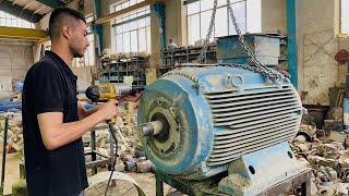 everything about the electric motors Dismantling the 200kw 1500rpm ELIN electric motor [upl. by Pfeifer35]