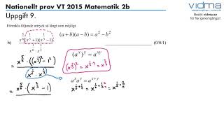 ‪Uppgift 9 Nationellt prov VT 2015 Matematik 2b [upl. by Ronen]