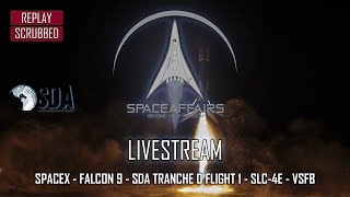 SpaceX  SCRUBBED  Falcon 9  SDA Tranche 0  Flight 1  SLC4E  VSFB  March 30 2023 [upl. by Noizneb80]