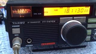 pe1jxi in qso with JR7TKG cobweb antenna ant Yaesu FT 747 100Watt [upl. by Yrro]