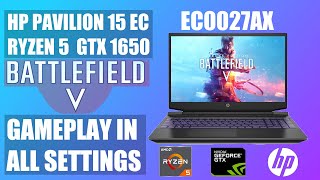 HP Pavilion 15 EC Ryzen 5 Battlefield 5 Gameplay in All Settings [upl. by Anividul507]