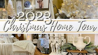 2023 Christmas Home Tour Shabby Chic Farmhouse Cottage Style [upl. by Clovis]