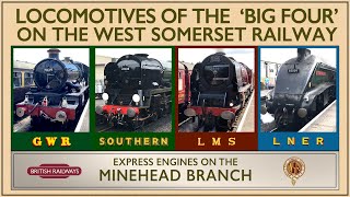 EXPRESS PASSENGER locomotives from THE BIG FOUR in action at BISHOPS LYDEARD on the WEST SOMERSET [upl. by Batista]