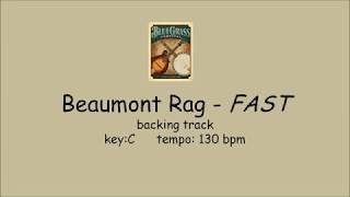 Beaumont Rag in C bluegrass backing track FAST [upl. by Alauqahs80]