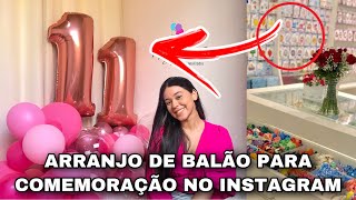 PASSO A PASSO COMO ENCHER NÚMERO DE 1 METRO  arranjo de balão para comemoração no Instagram [upl. by Rhianna]