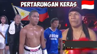 Duel Keras Petinju Indonesia Vs Petinju Filipina Saling Jual Beli Pukulan [upl. by Annad]