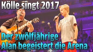 Kölle singt 2017 Der zwölfjährige Alan begeistert die Arena mit „Et jitt kei Woodquot [upl. by Dallman]