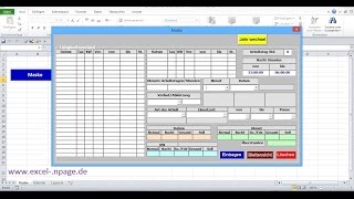 22Zeiterfassungsprogramm in Excel selber erstellen Nachtstunden in Maske anzeigen [upl. by Grishilde19]