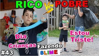 RICO VS POBRE FAZENDO AMOEBA  SLIME 43 [upl. by Madi]